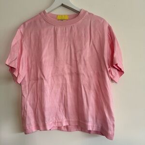 MUMA WORLD pink oversized boxy prism T-shirt size S